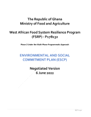 ENVIRONMENTAL AND SOCIAL COMMITMENT PLAN (ESCP)